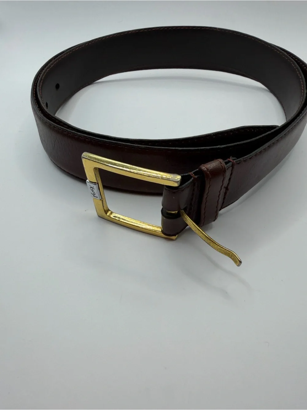 Yves Saint Laurent Vintage Belt size 38 gold buckle